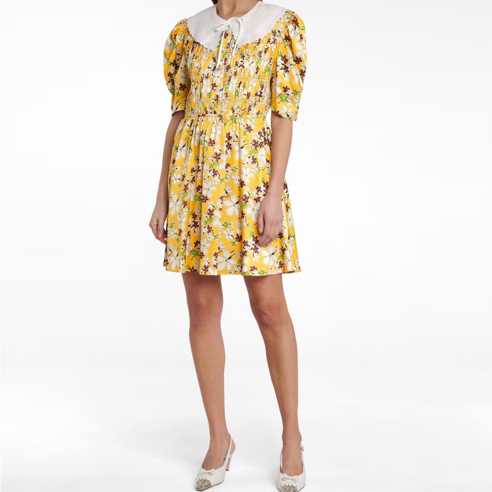 Miu Miu Floral Crêpe Satin Dress